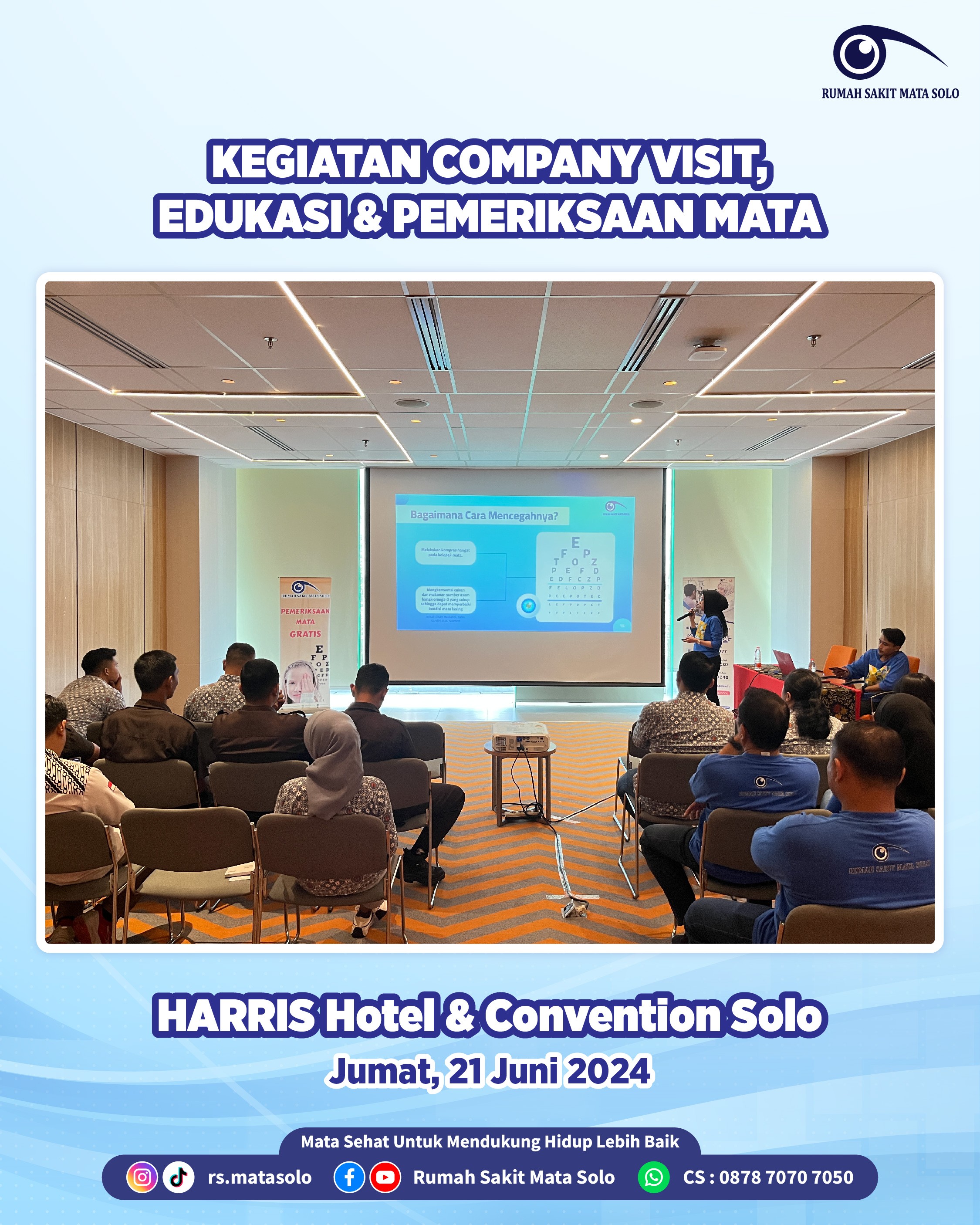 RS Mata Solo Gelar Edukasi dan Pemeriksaan Mata Gratis di HARRIS Hotel & Convention Solo