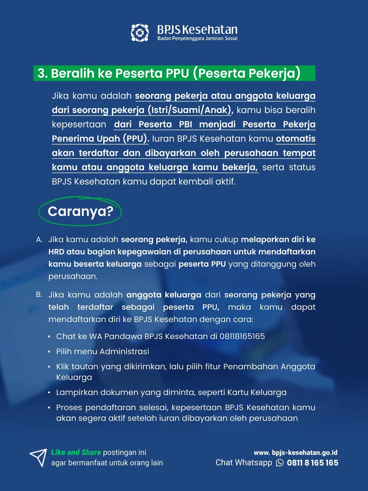 Pengumuman Layanan BPJS Kesehatan PBI
