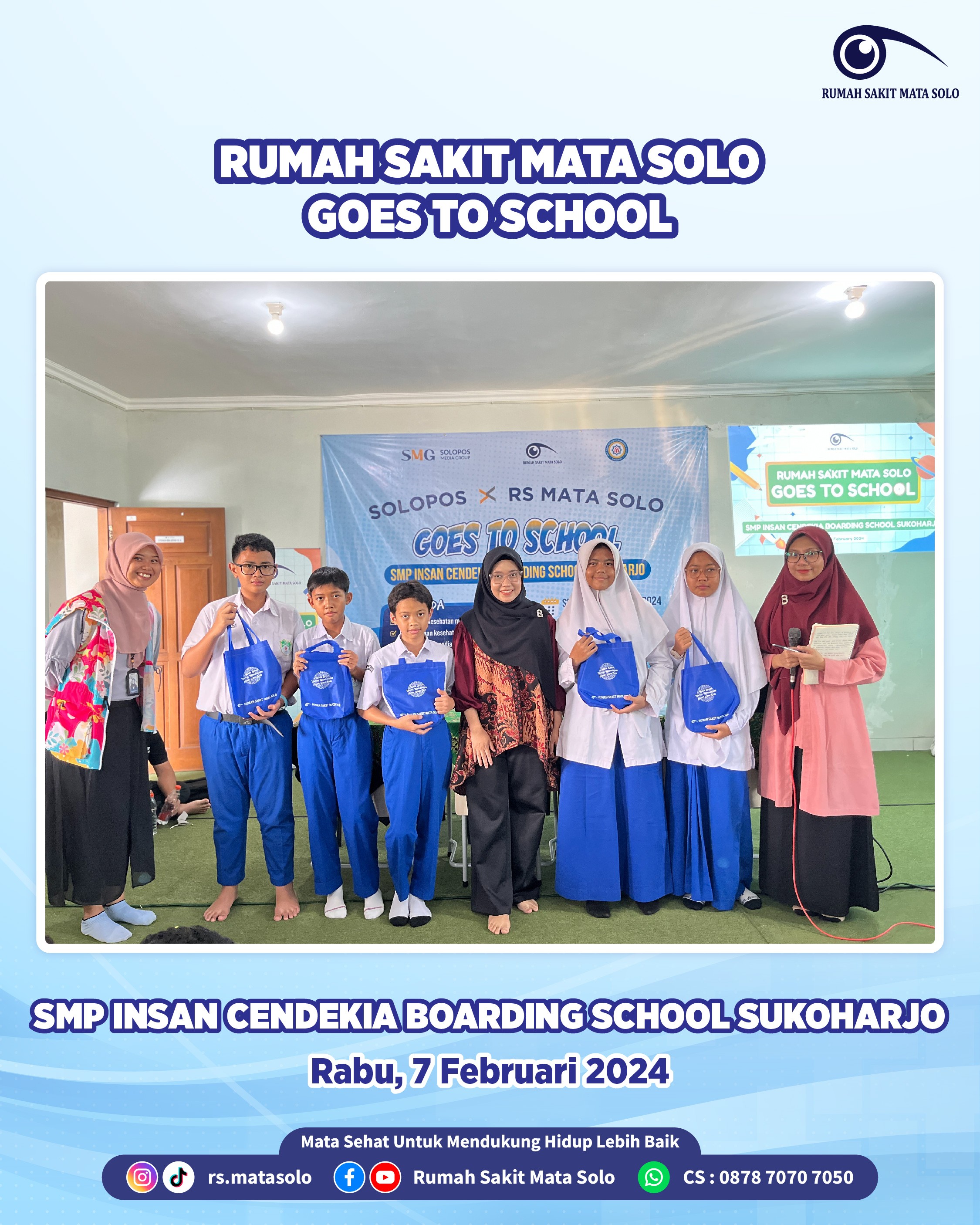 RS Mata Solo Goes to School - SMP Insan Cendekia Boarding School Sukoharjo