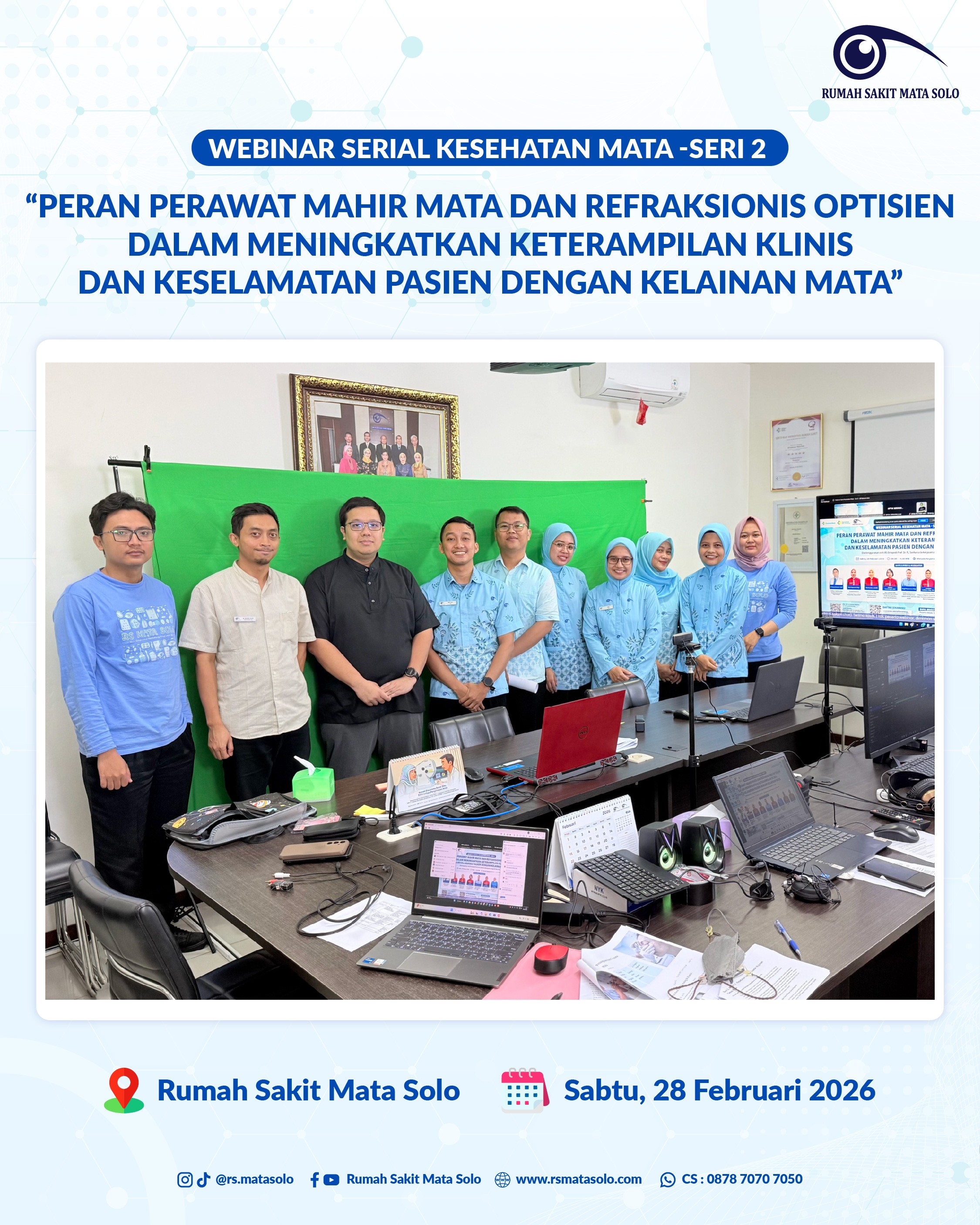 Webinar Serial Kesehatan Mata Seri 2 Bahas Peran Perawat Mahir Mata dan Refraksionis Optisien dalam Peningkatan Keterampilan Klinis dan Keselamatan Pasien